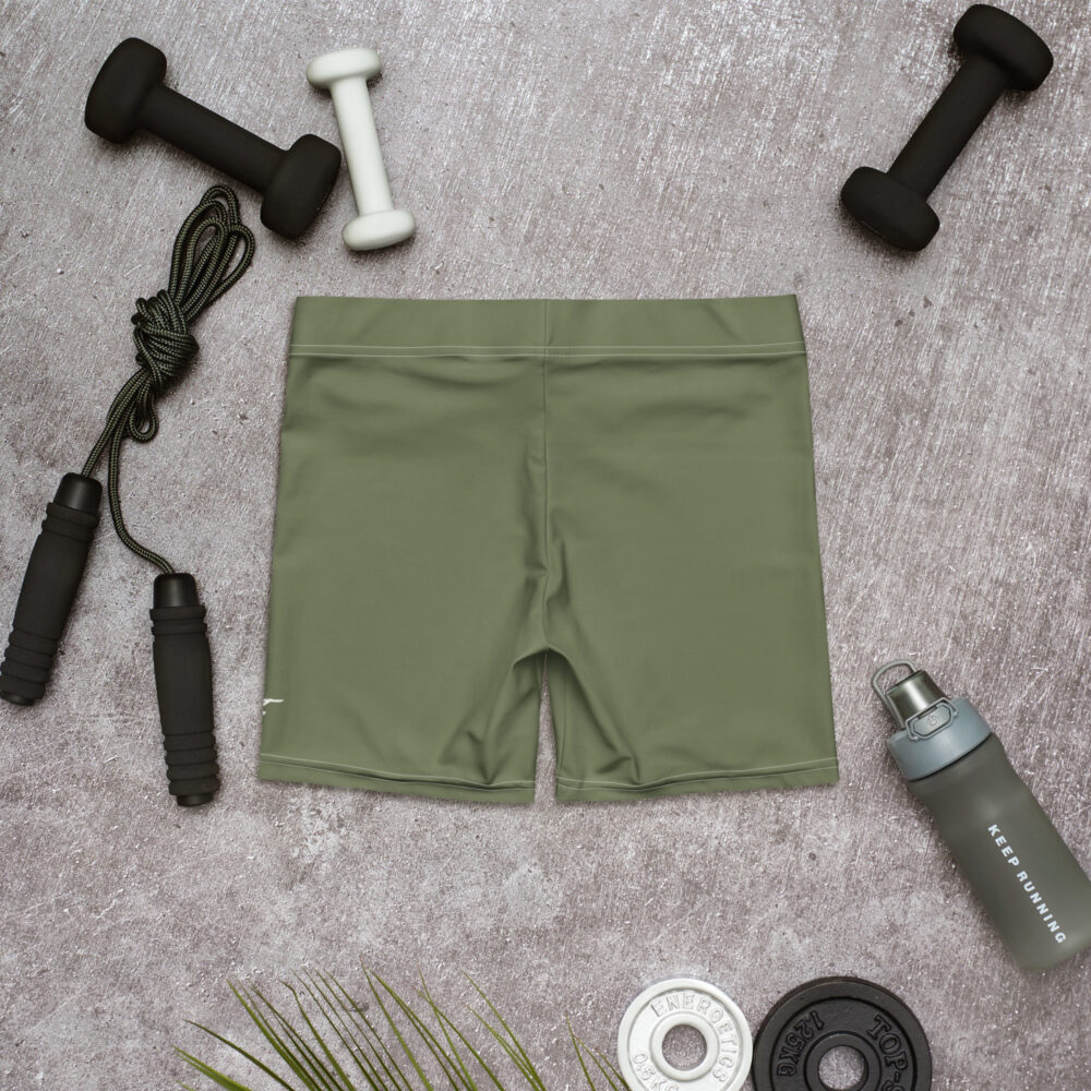 Military Green MF Logo Shorts - Image 3