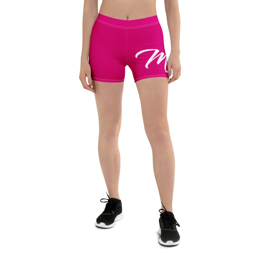 Medium Violet Red MF Biker Shorts - Image 2