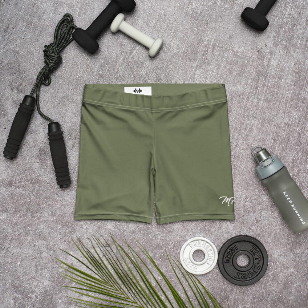 Military Green MF Logo Shorts - Image 2