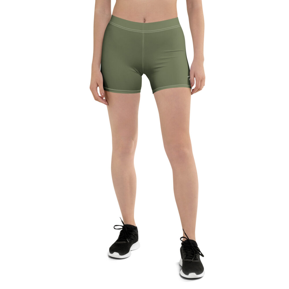 Military Green MF Logo Shorts - Image 4