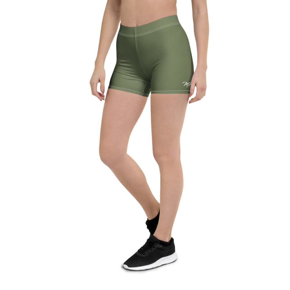 Military Green MF Logo Shorts - Image 7