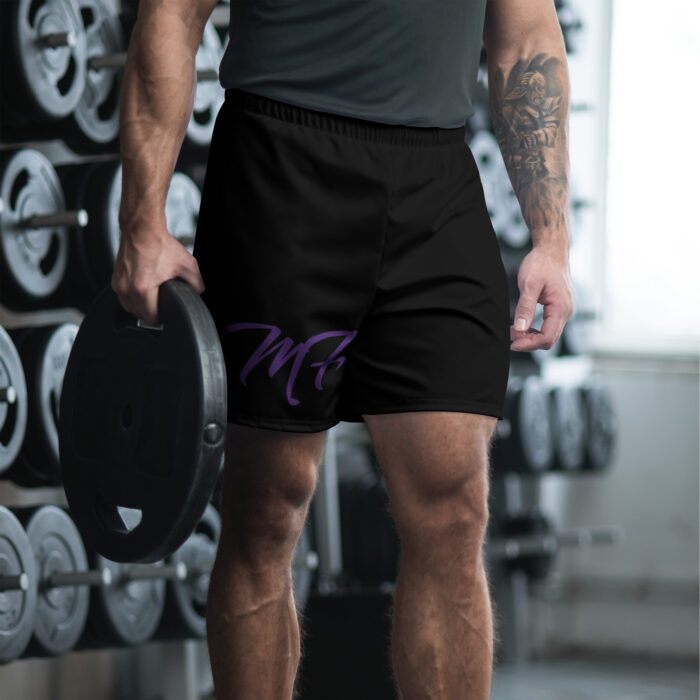 Black Purple MF Athletic Long Shorts