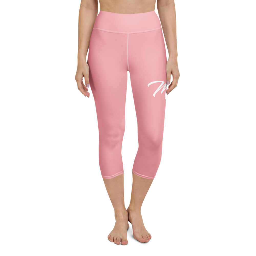 Pink MF Yoga Capri Leggings - Image 2