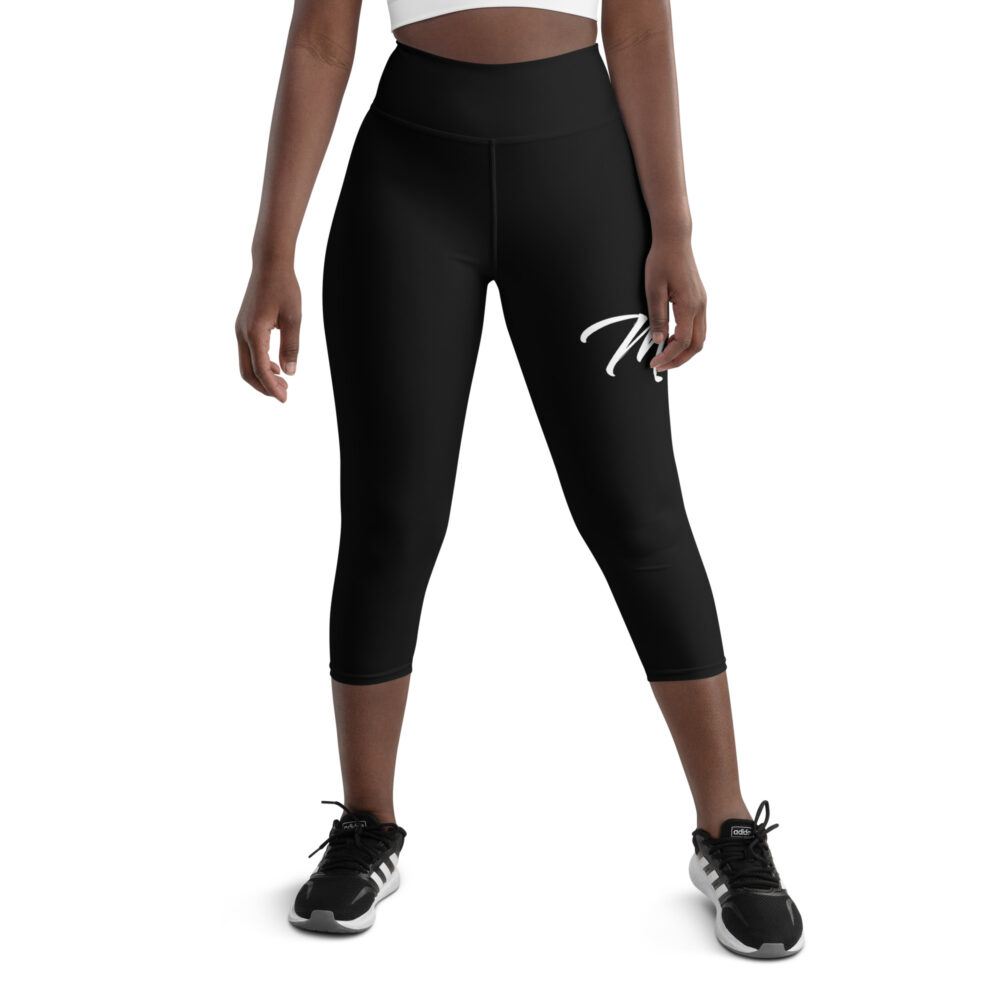 Black MF Yoga Capri Leggings - Image 2