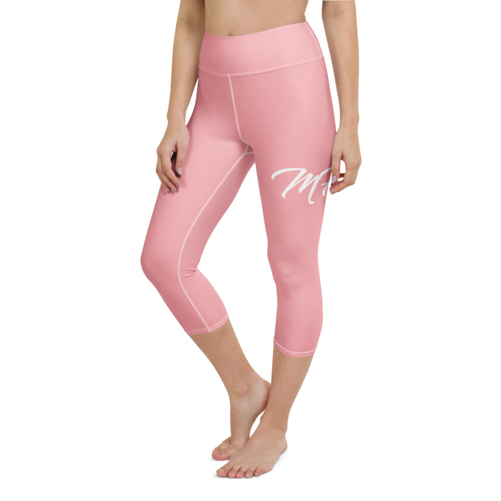 Pink MF Yoga Capri Leggings - Image 3