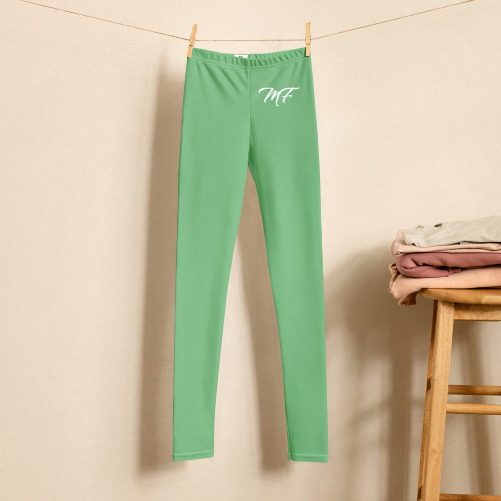 Girls Green MF Youth Leggings - Image 2