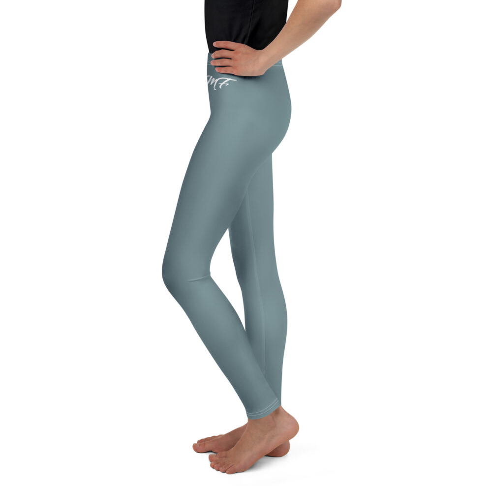 Girls Gothic Blue MF Leggings - Image 3
