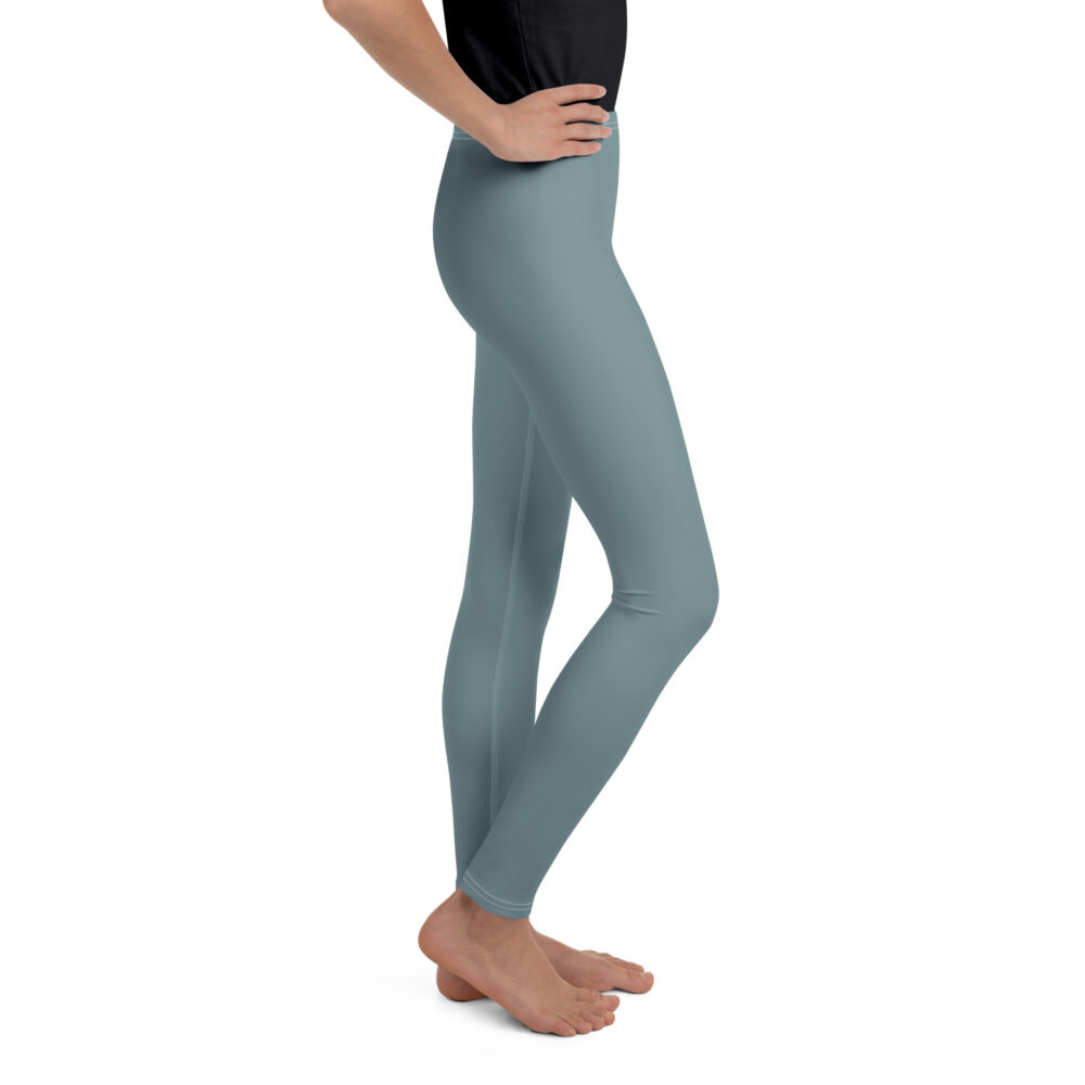 Girls Gothic Blue MF Leggings - Image 4