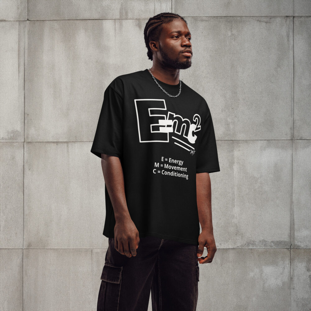 Black Maximus Equation Oversized Heavyweight T-Shirt - Image 3