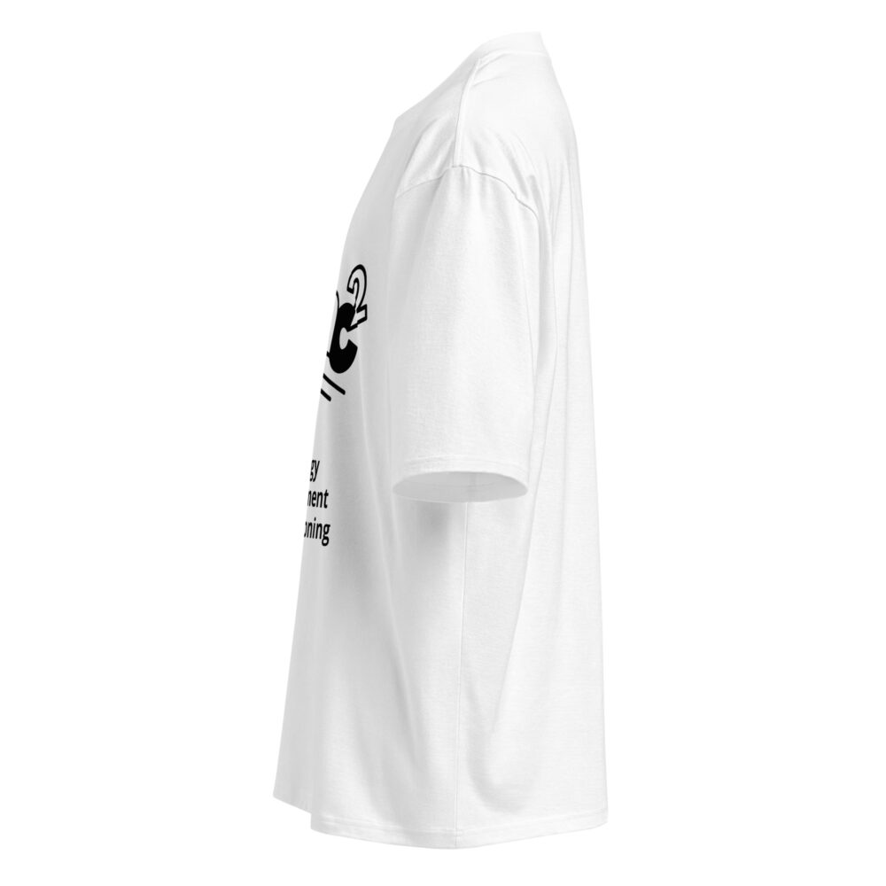 White Maximus Equation Oversized Heavyweight T-Shirt - Image 2