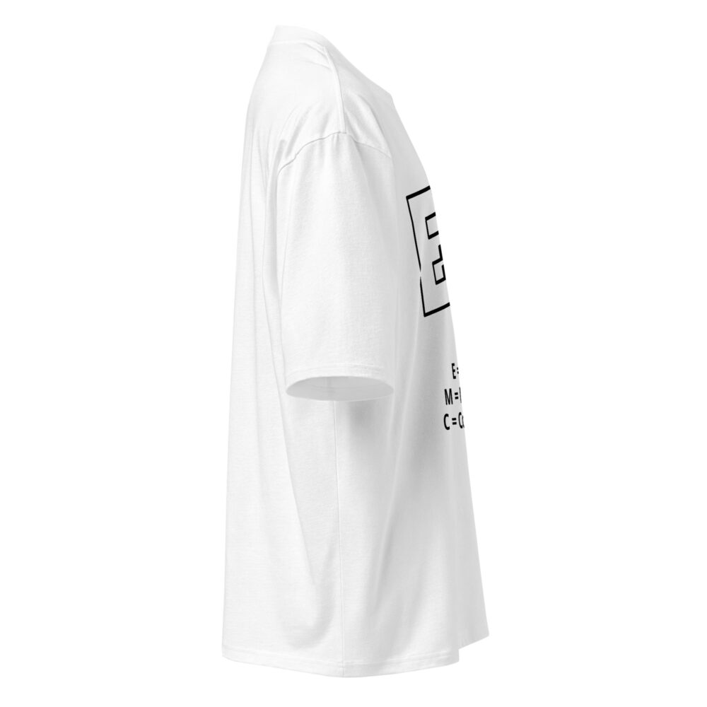 White Maximus Equation Oversized Heavyweight T-Shirt - Image 3