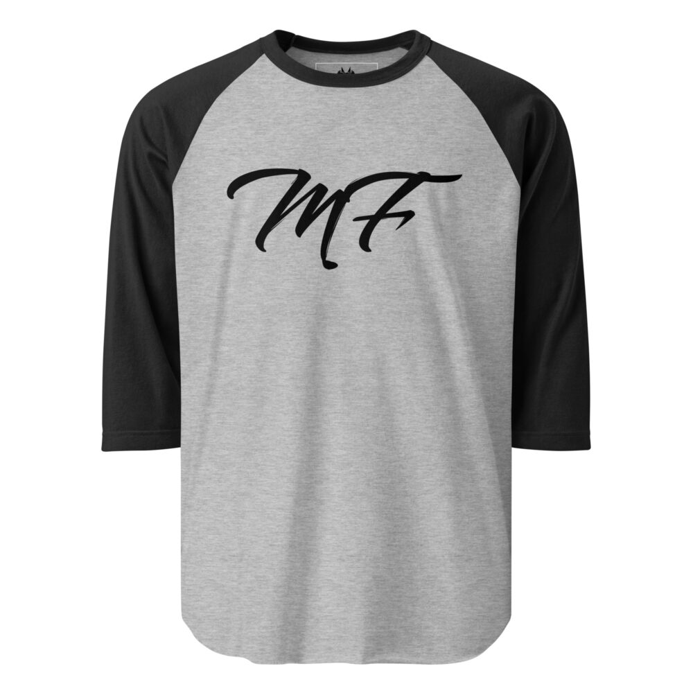 Gray & Black MF 3/4 sleeve raglan shirt