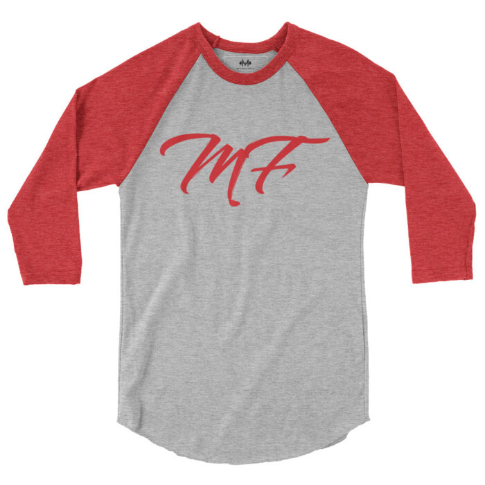 Gray & Red MF 3/4 sleeve raglan shirt