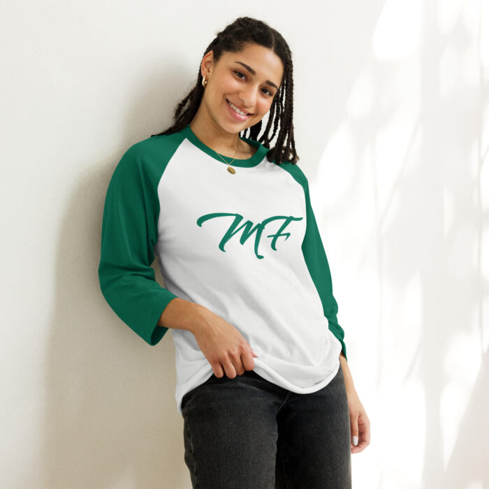 Green MF 3/4 sleeve raglan shirt