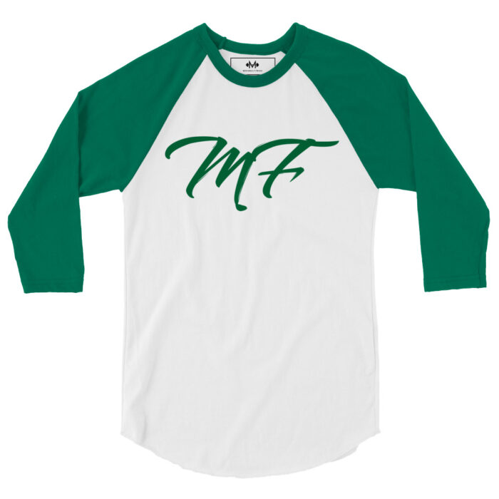 Green Maximus-Fitness 3/4 sleeve raglan shirt