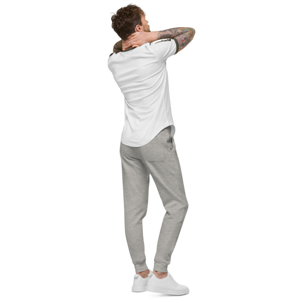 Gray Black MF Fleece Sweatpants - Image 2