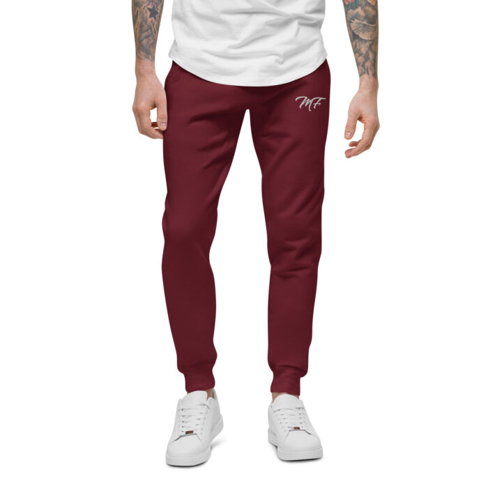 Maroon White MF Fleece Sweatpants