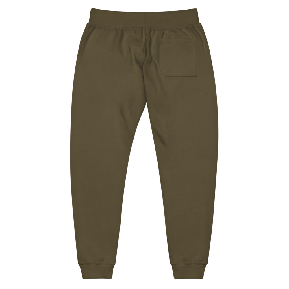 Military Green White MF Fleece Sweatpants - Image 3