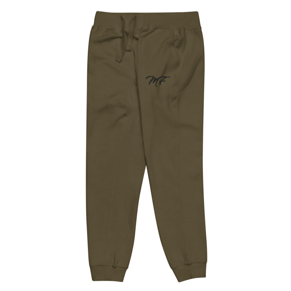 Military Green Black MF Fleece Sweatpants - Image 4