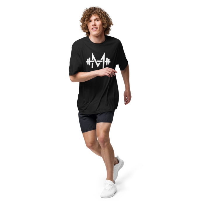 Black Maximus-Fitness performance crew neck t-shirt