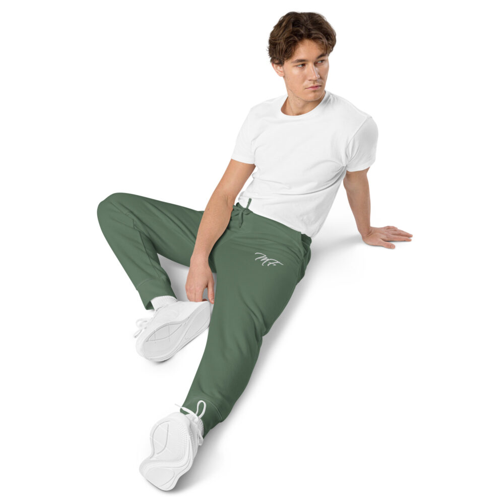Military Green White MF Pigment-Dyed Sweatpants - Image 4