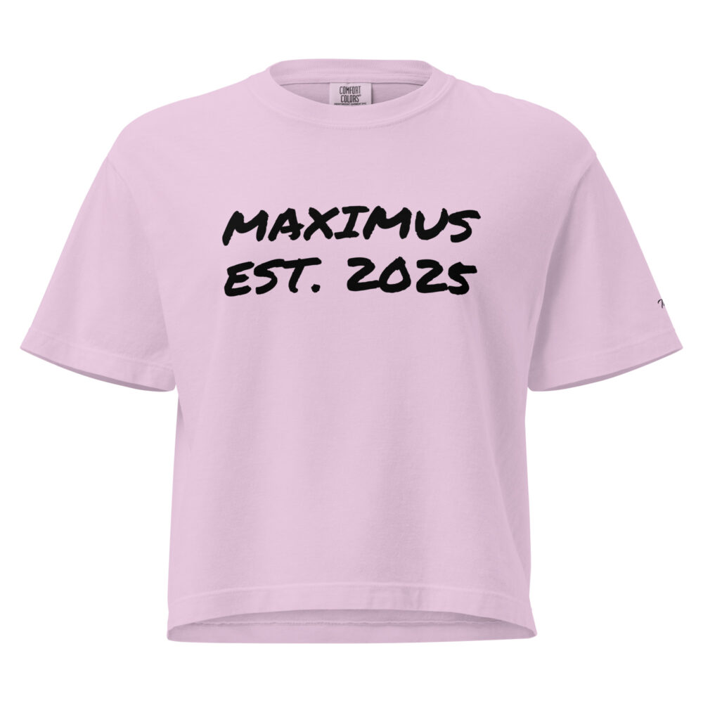 Maximus Est. 2025 Women’s heavyweight boxy tee