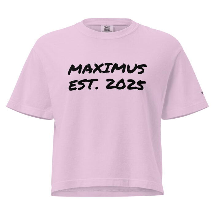 Maximus Est. 2025 Women’s heavyweight boxy tee