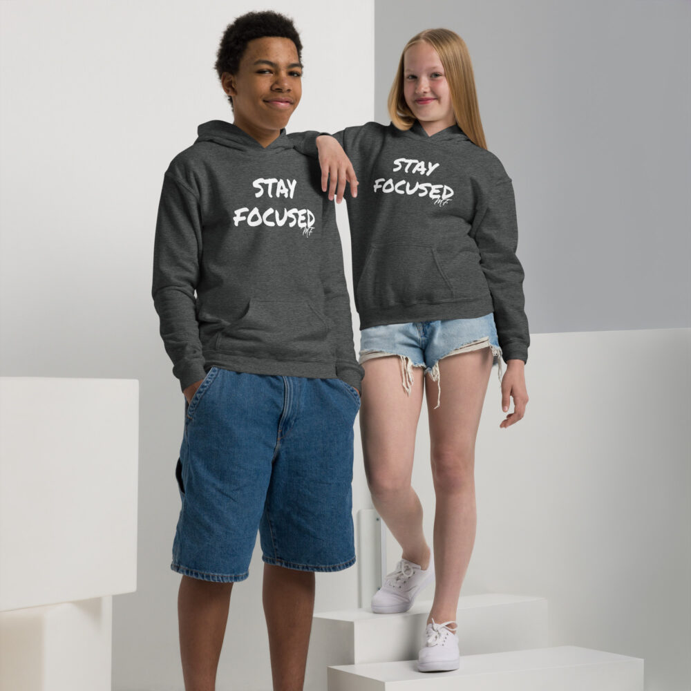 Youth Stay Focused Unisex Heavy Blend Hoodie - Image 3