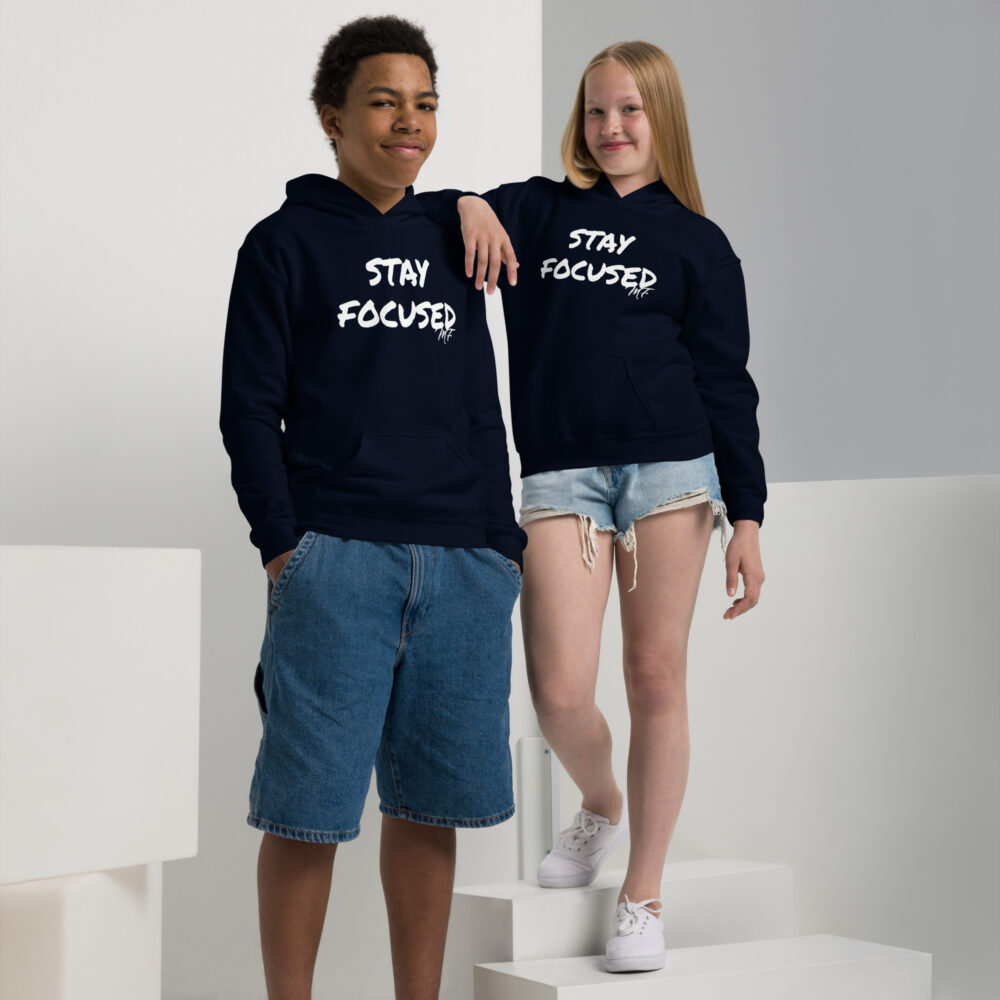 Youth Stay Focused Unisex Heavy Blend Hoodie - Image 2
