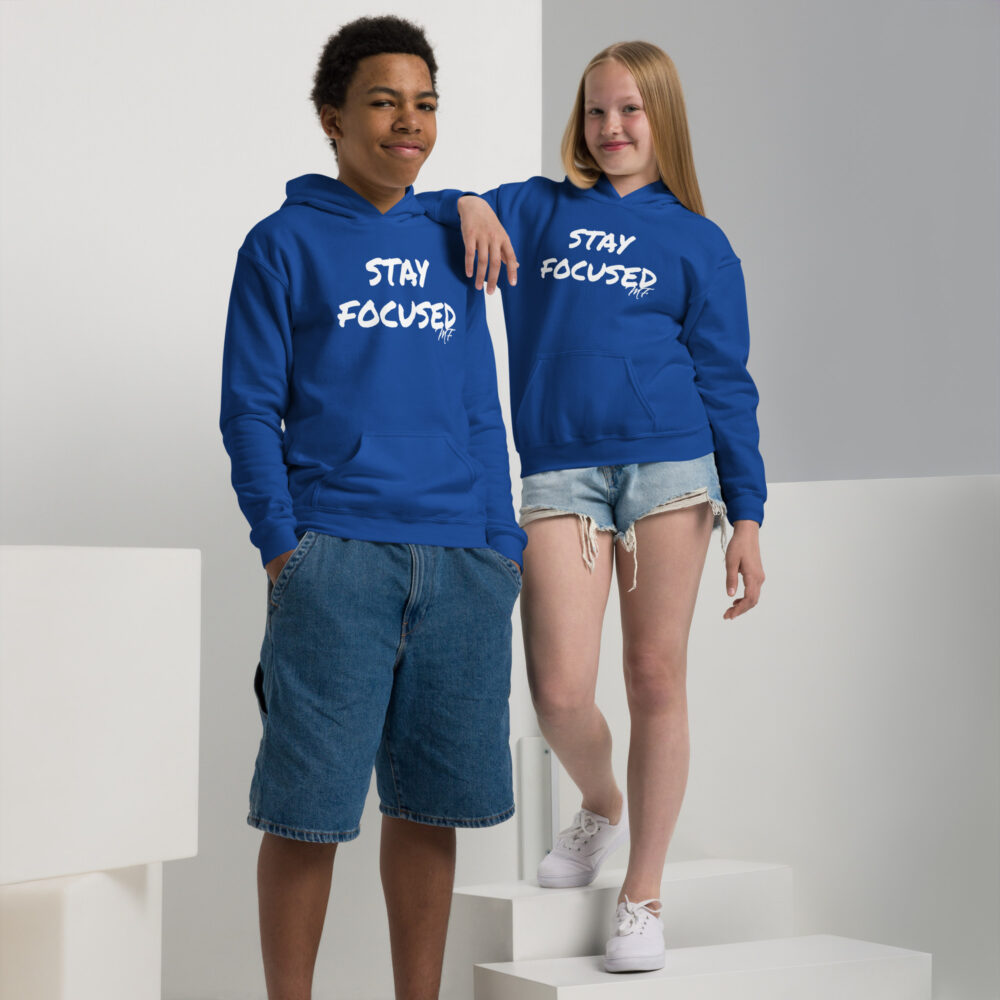 Youth Stay Focused Unisex Heavy Blend Hoodie - Image 4